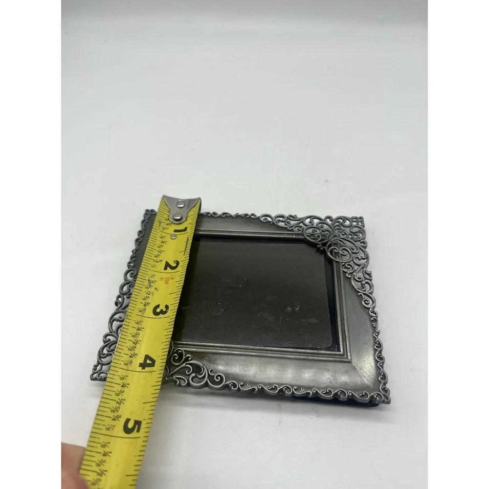 Vintage Pewter Metal Photo Picture Frame Mini Formal Gallery Wall 2